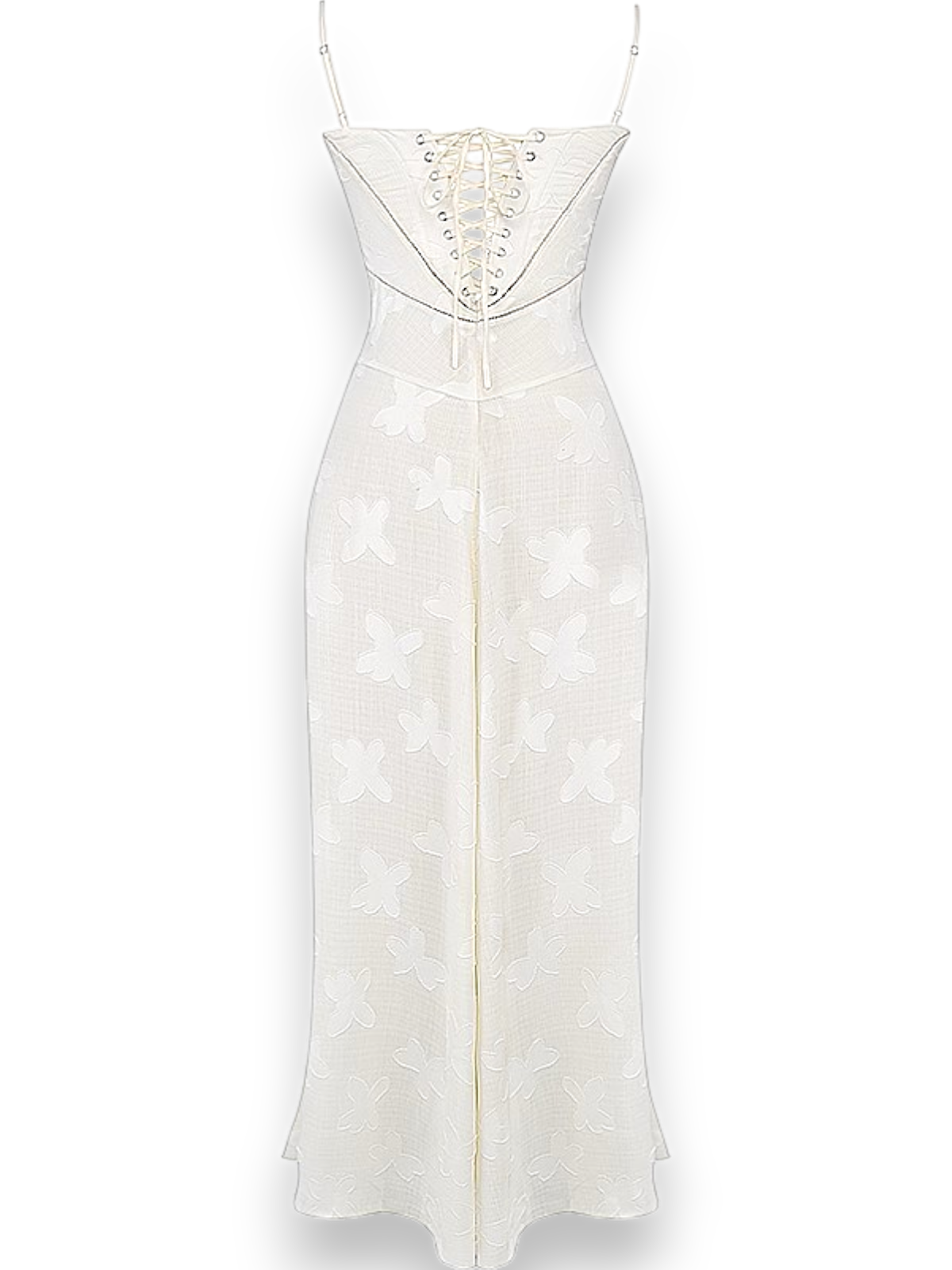 Amara - Blossom White Floral Vintage Gown