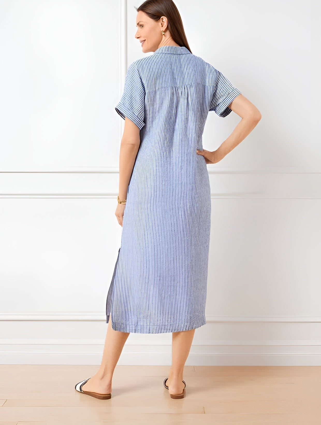 Florin - Flattering Striped Shirtdress