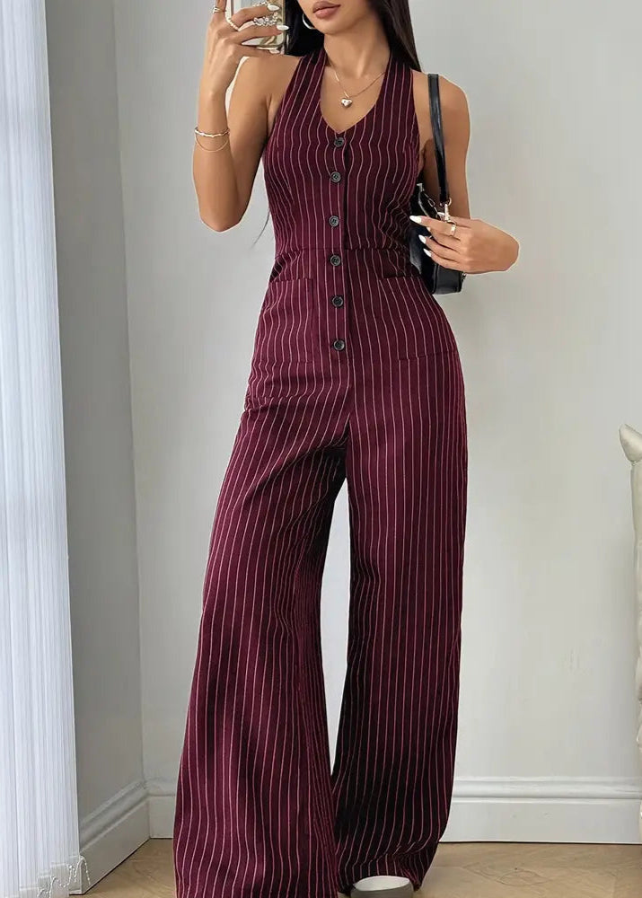Natalie - Striped Jumpsuit