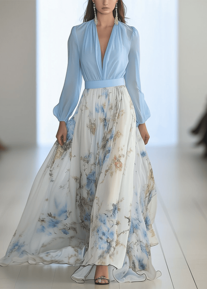 Tess -Long Dress with Flowers