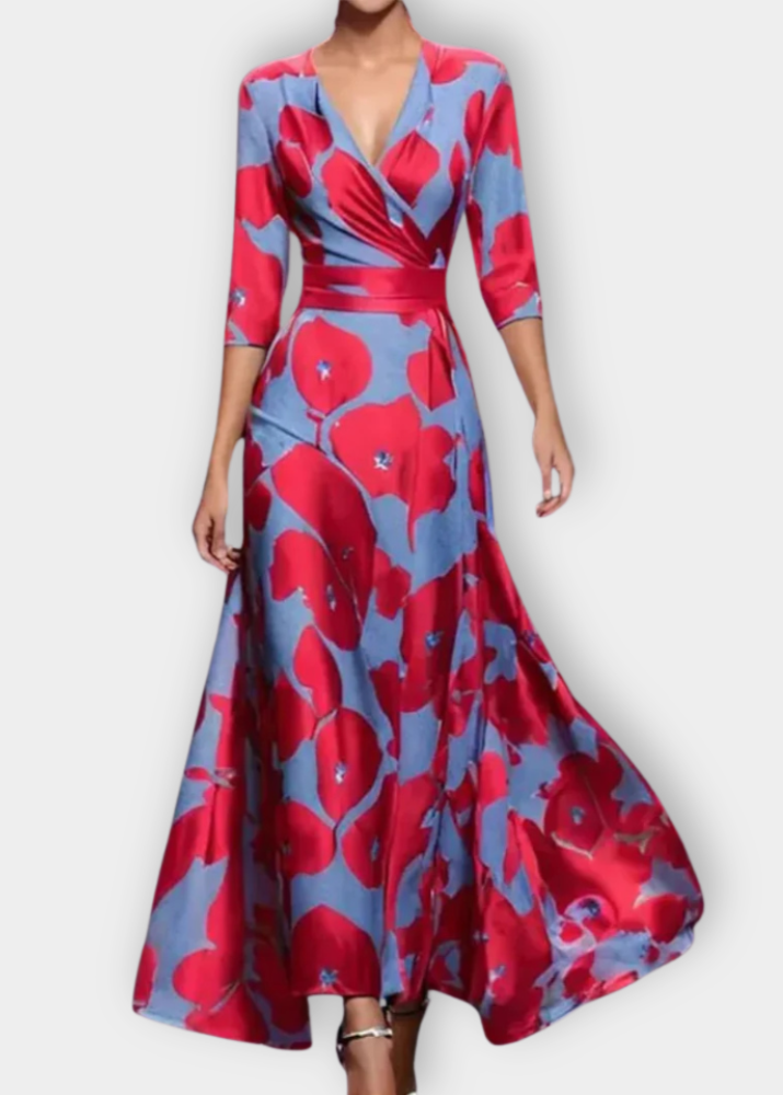 Adel - Floral Wrap Maxi Dress