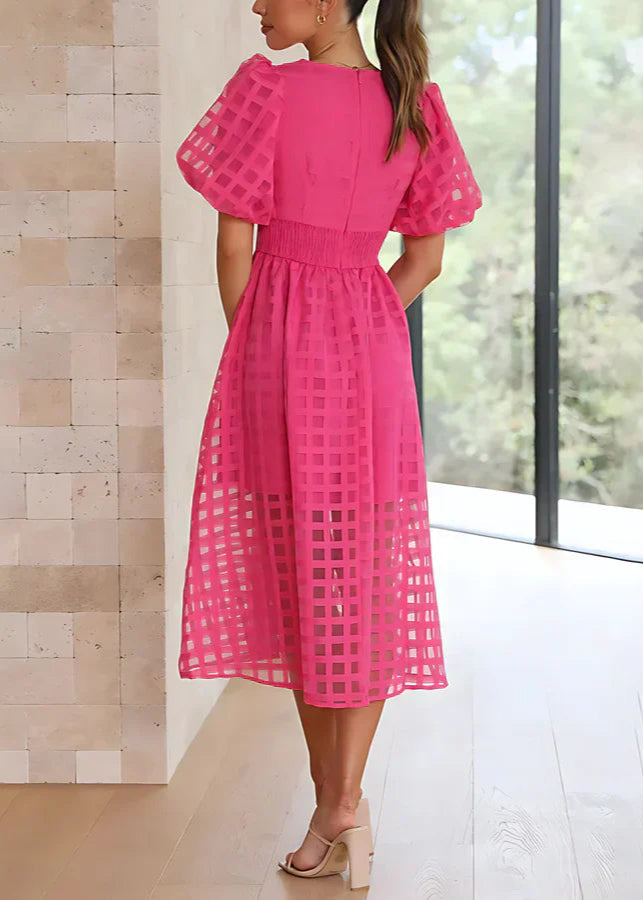 Cindy - Puff Sleeve Midi Dress
