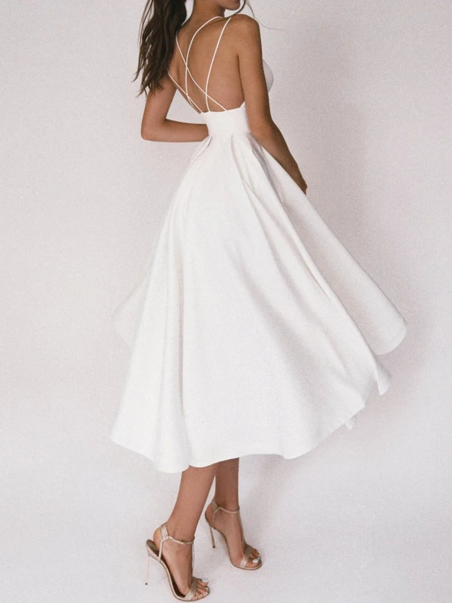 Charly - Elegant strappy V-neck dress