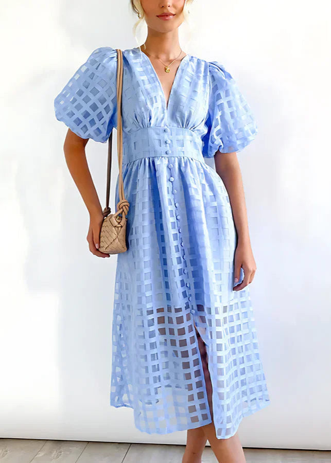 Cindy - Puff Sleeve Midi Dress