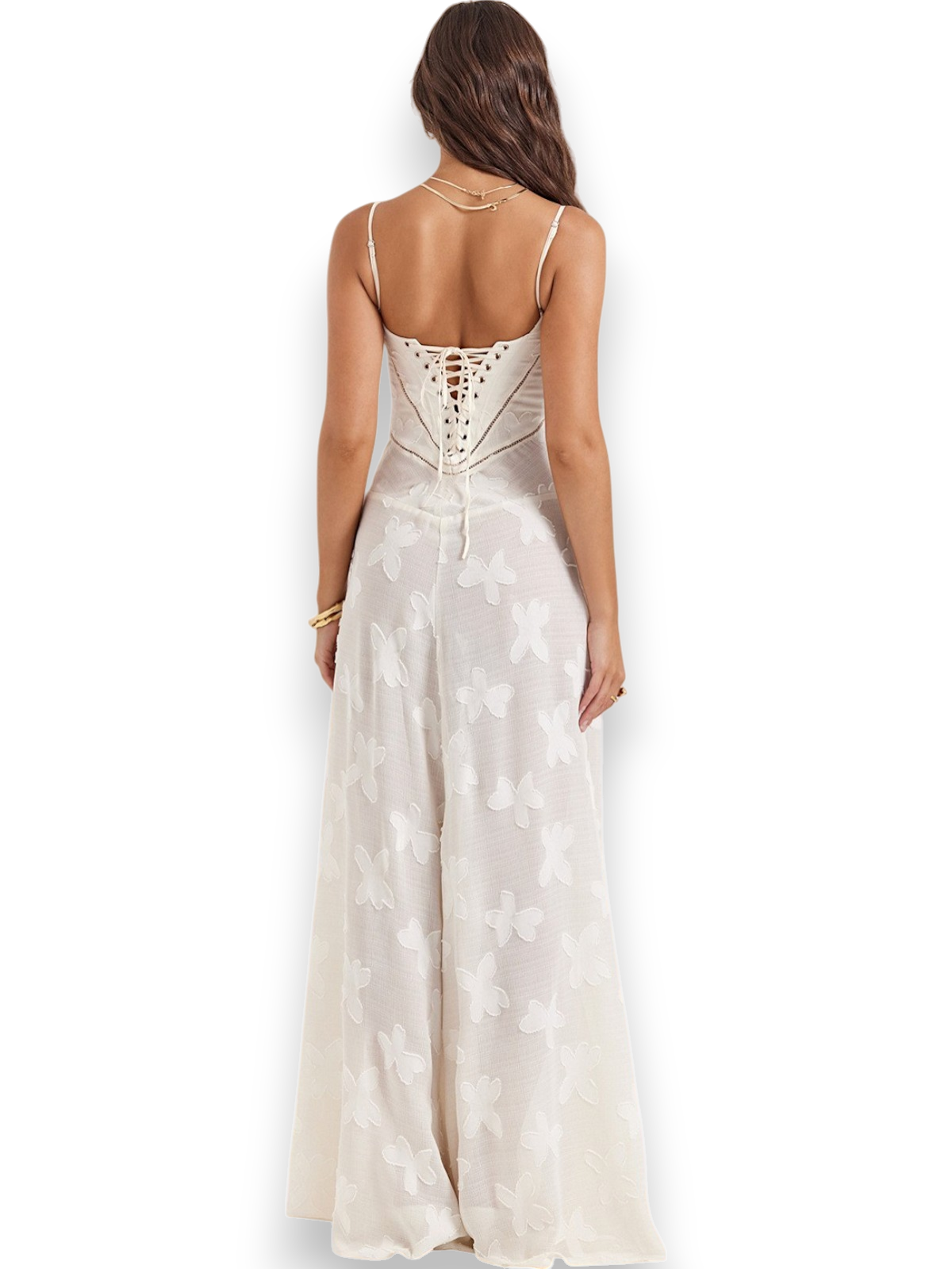 Amara - Blossom White Floral Vintage Gown