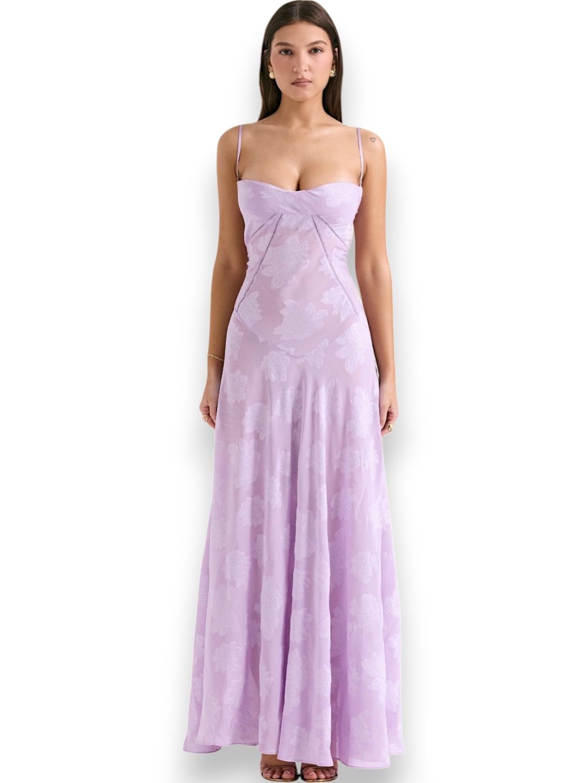 Amara - Blossom White Floral Vintage Gown