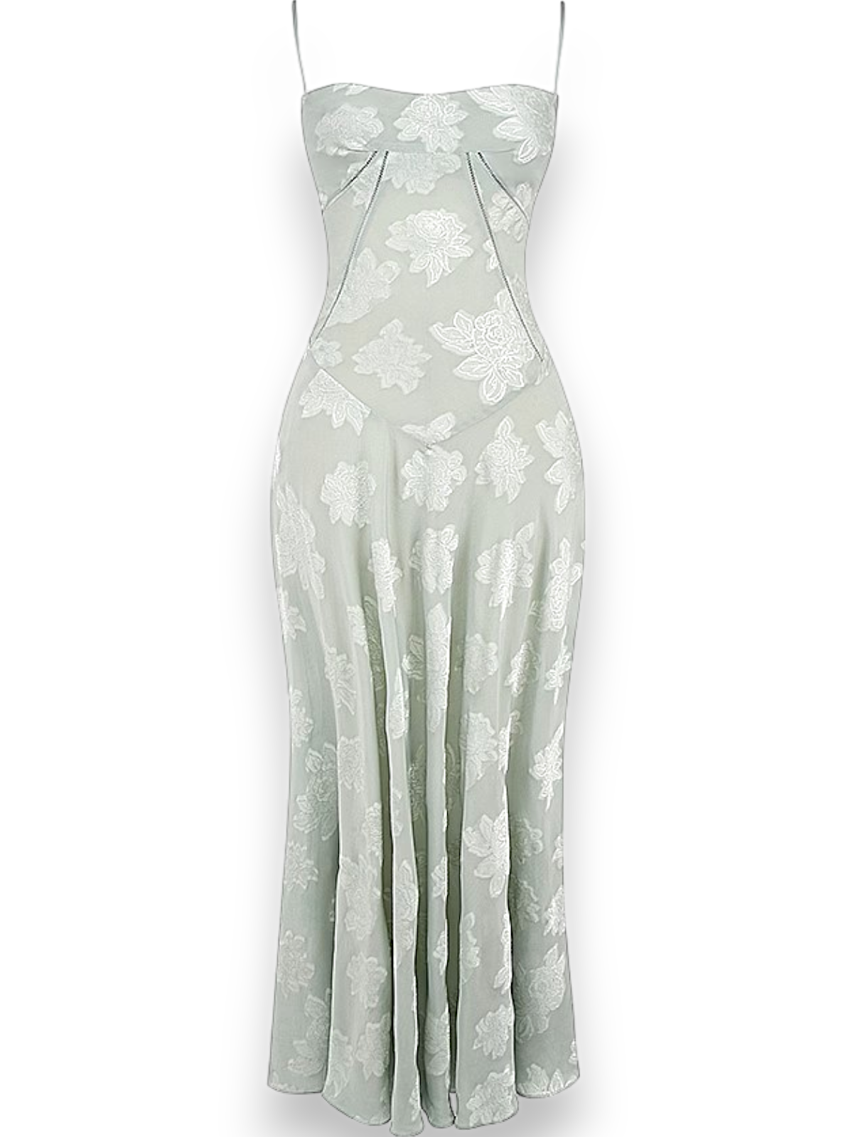 Amara - Blossom White Floral Vintage Gown