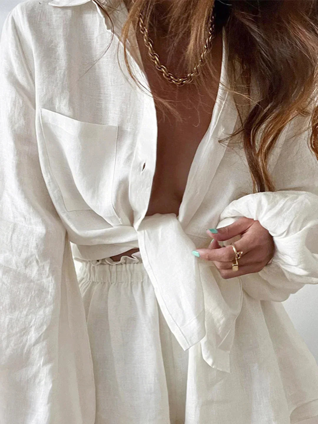 Amy -  Two Piece Double Lined Shorts Set