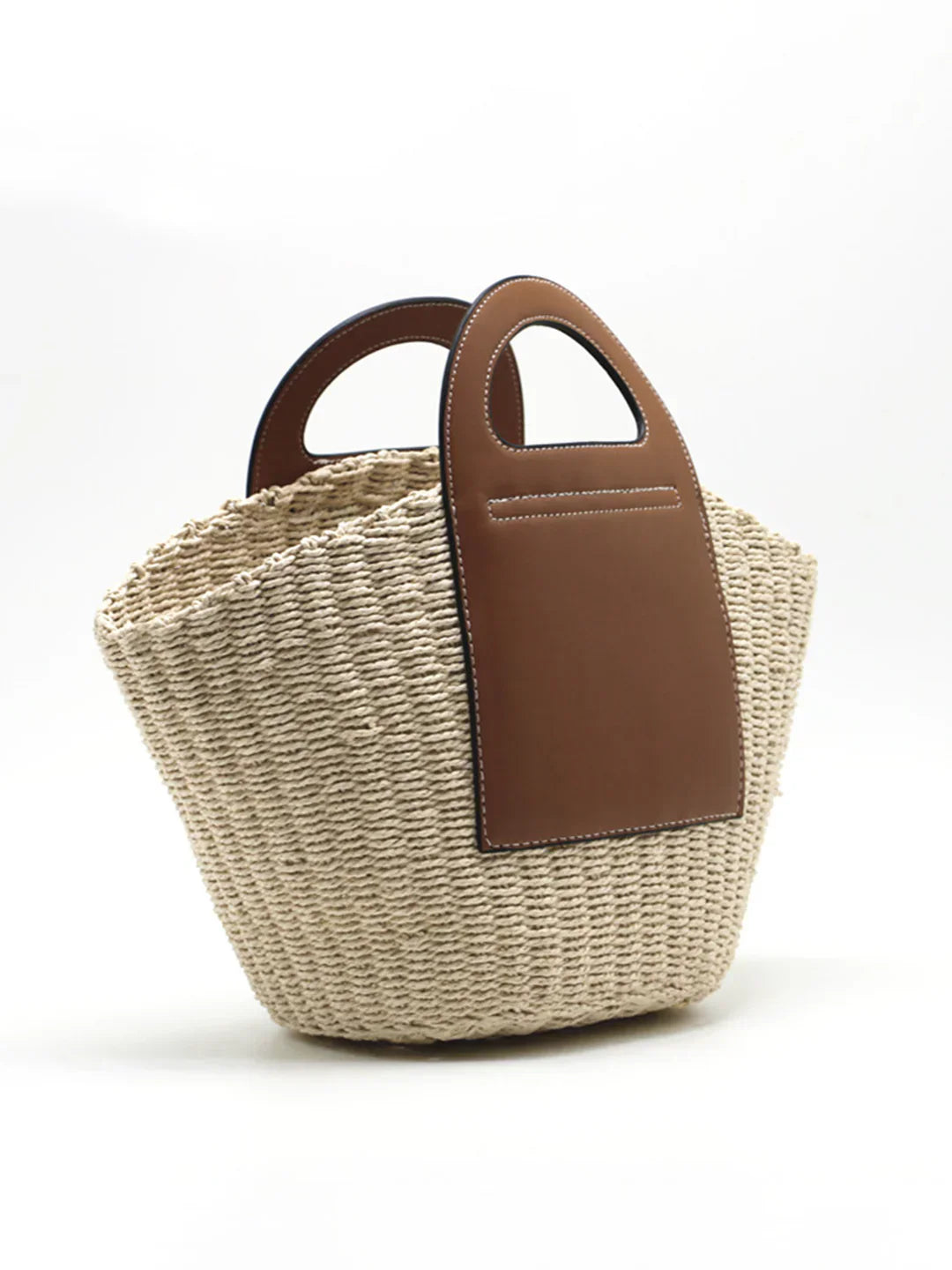 Two Tone Straw Bag