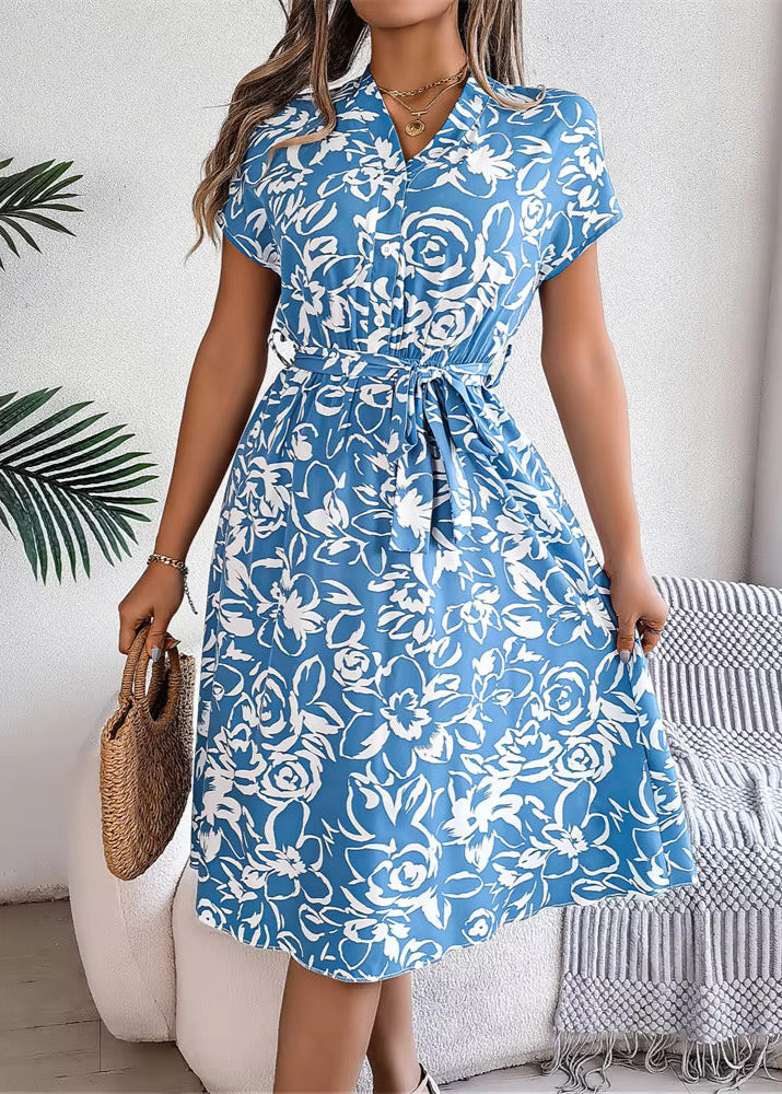 Ayah – Floral Button-Up Midi Dress