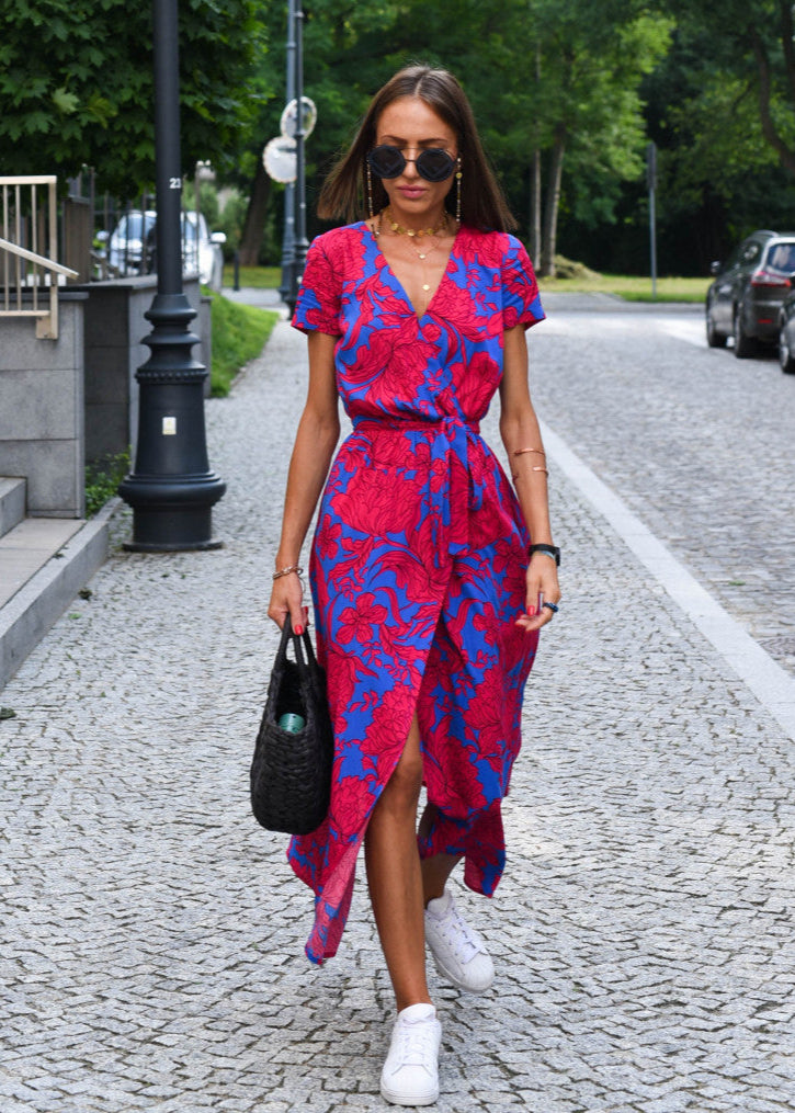 Alice – Floral Wrap Midi Dress