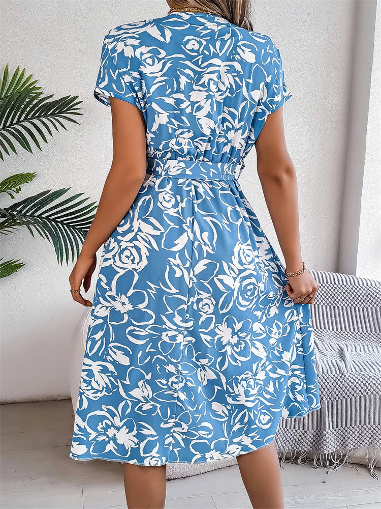 Ayah – Floral Button-Up Midi Dress