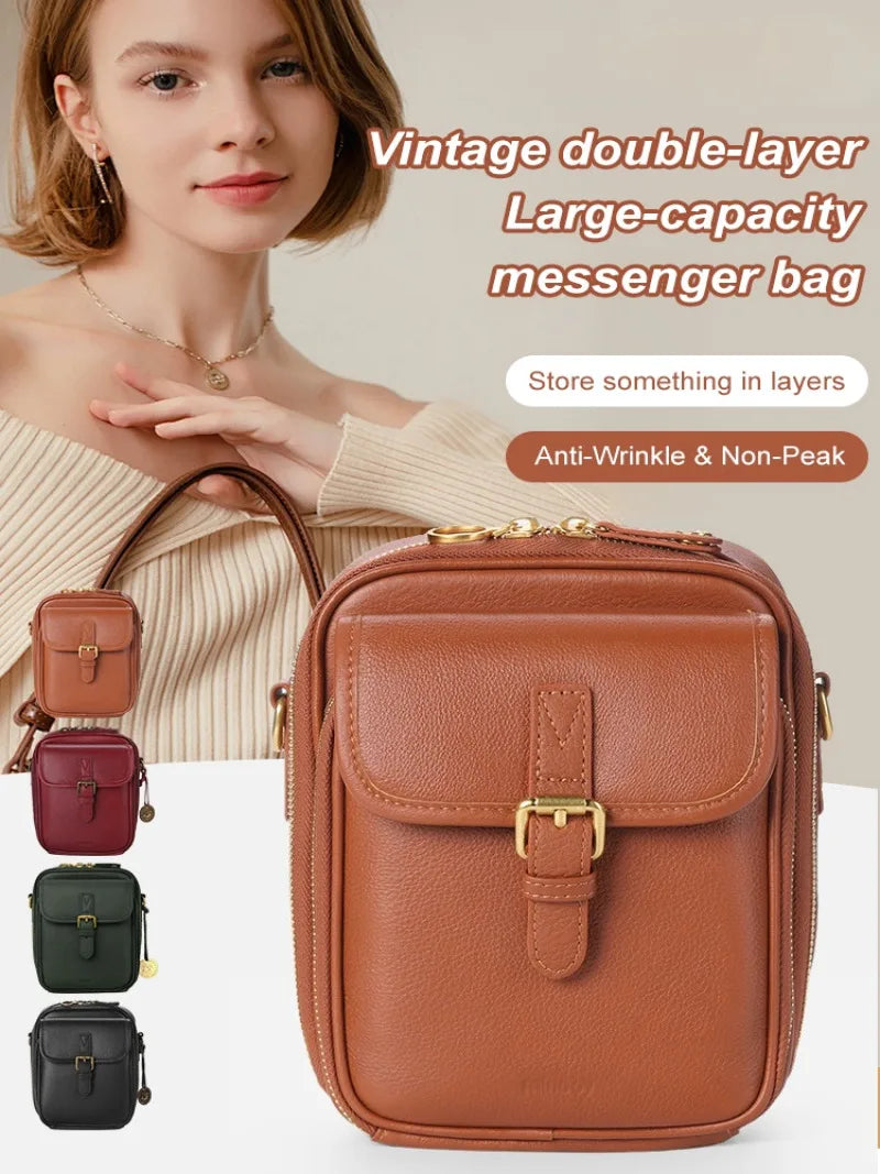 Vintage Design Leather Crossbody Shoulder Bags
