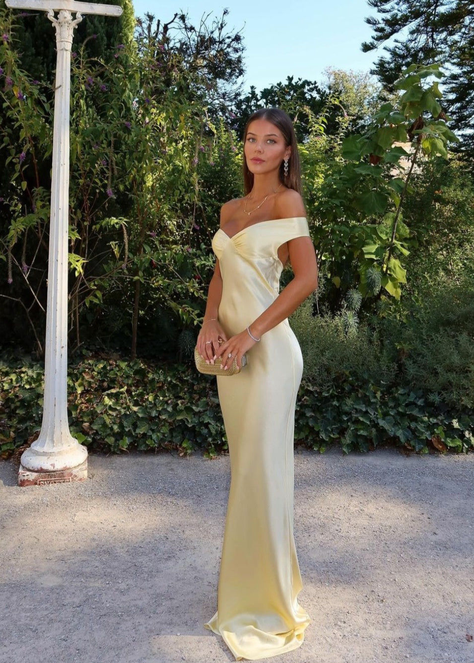 Emory - Satin Backless Maxi Dress