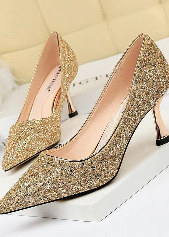 Women Chic Shiny Glitter Pumps