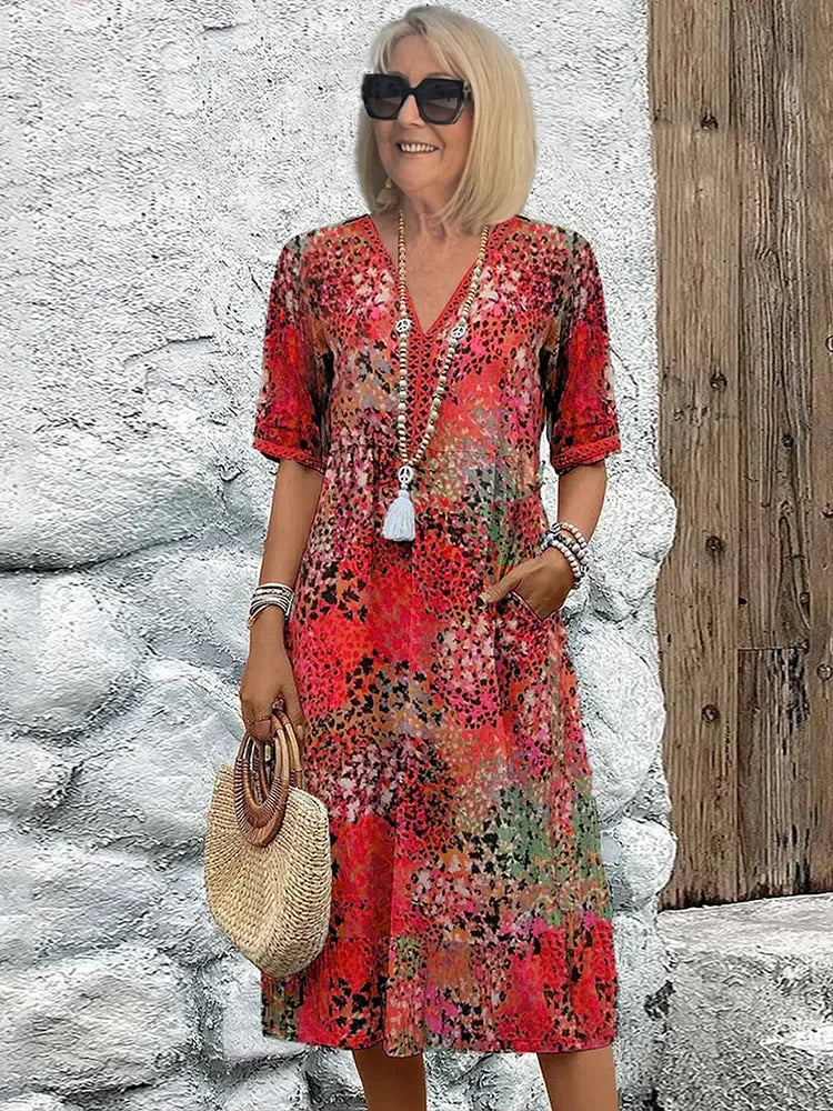 Aliyah – Relaxed Fit Printed Midi Dress