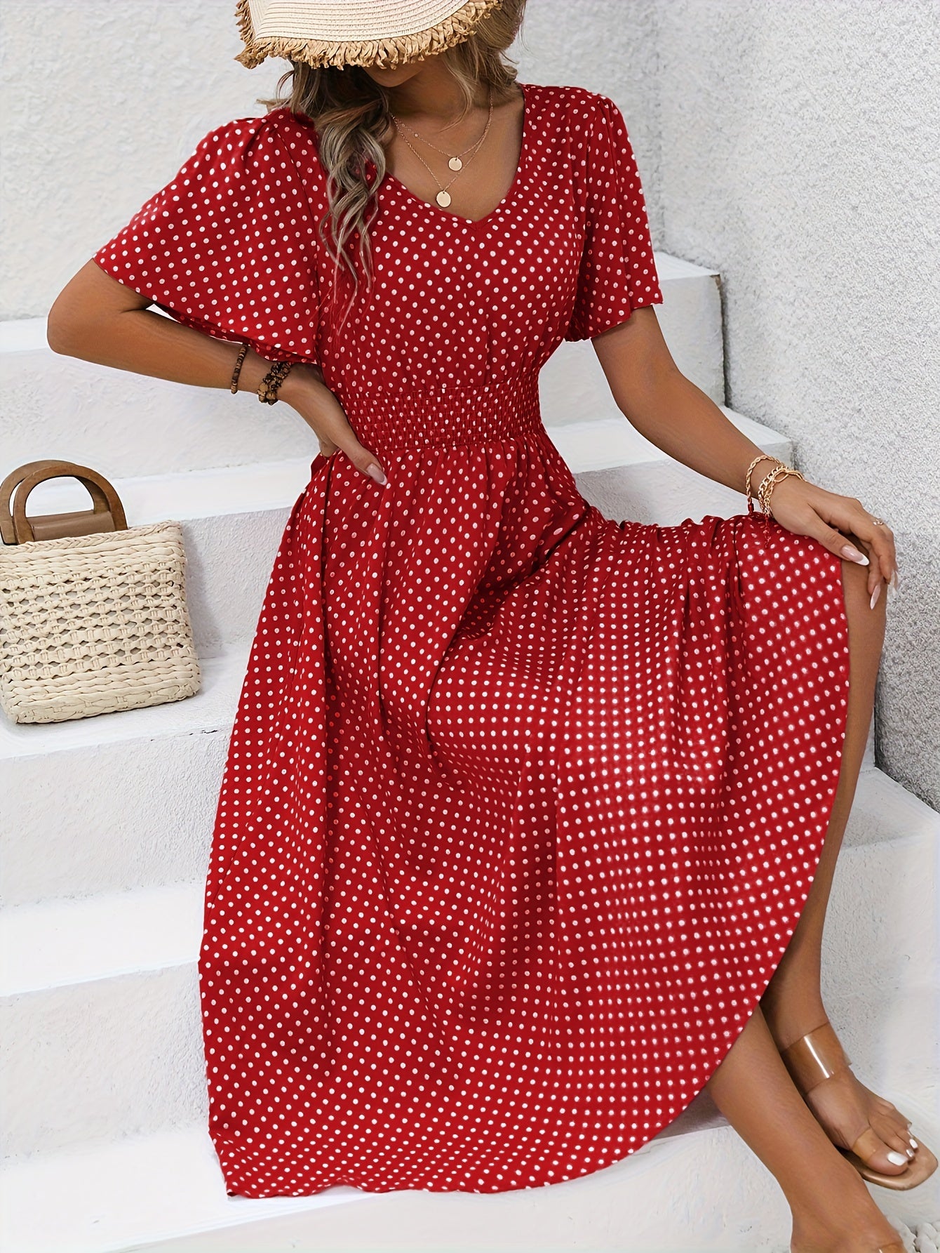 Olivia - Dotte Maxi Dress