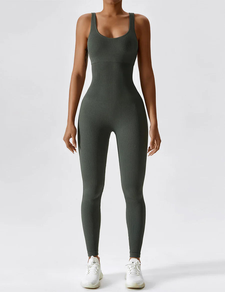 Velucia - U-Neck Seamless Jumpsuit
