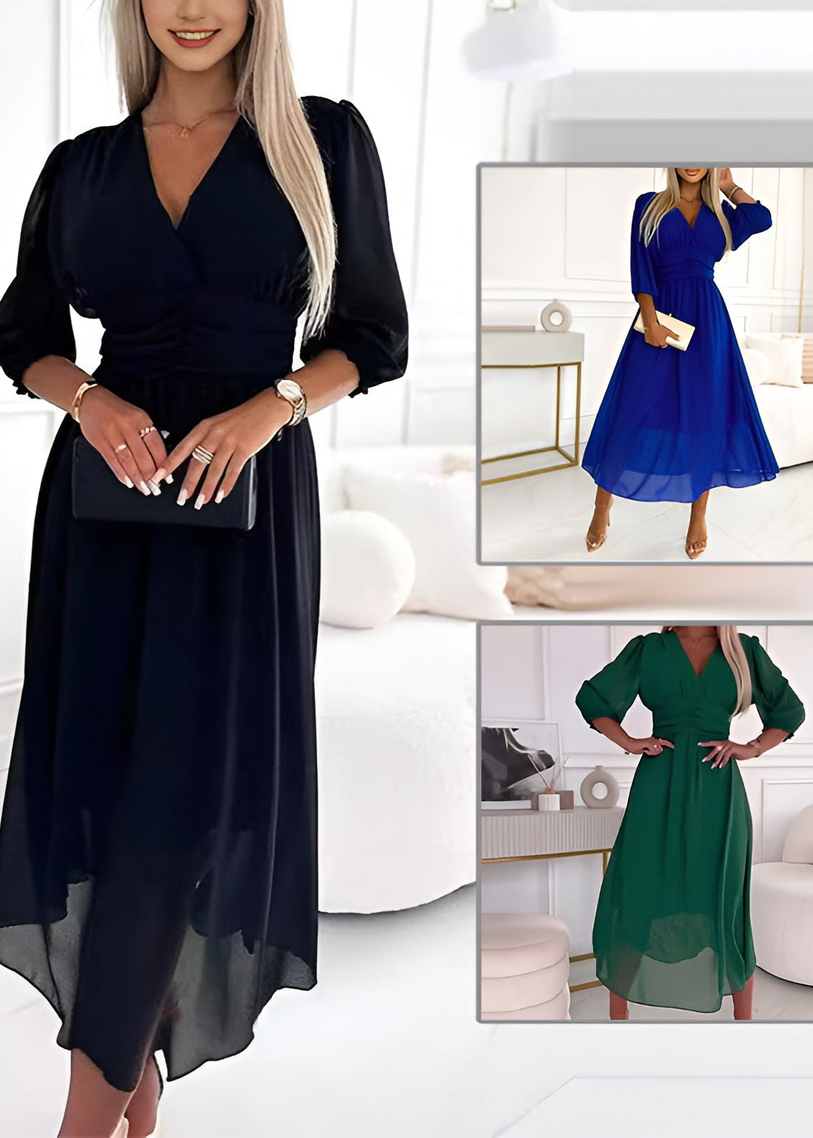 Abigail - Light Slik Chiffon Dress